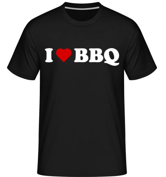 I Love BBQ - Shirtinator Männer T-Shirt - Schwarz - Vorne