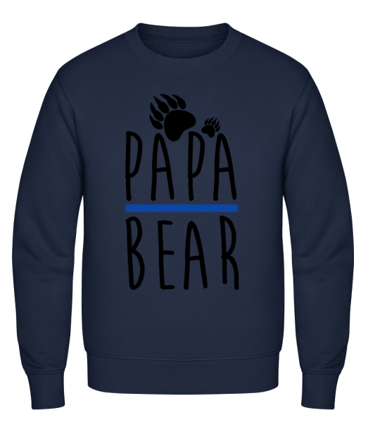 Papa Bear - Männer Pullover - Marine - Vorn