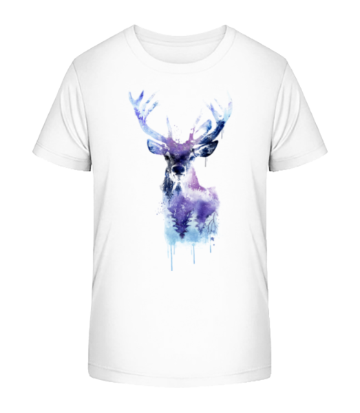 Artistic Deer - Camiseta ecológica para niños Stanley Stella - Blanco - delante