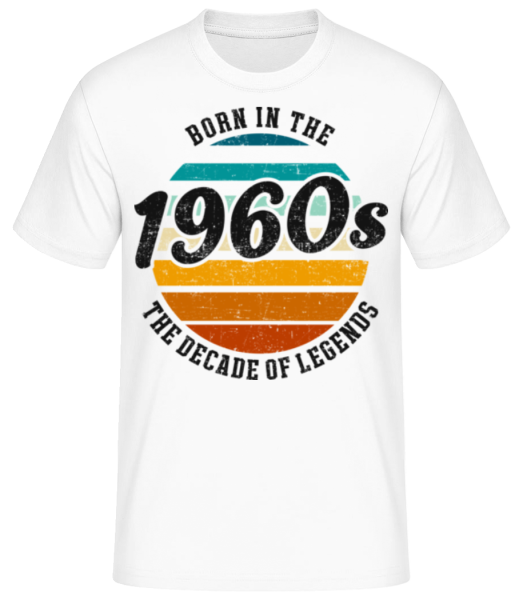 1960 The Decade Of Legends - Camiseta básica para hombre - Blanco - delante