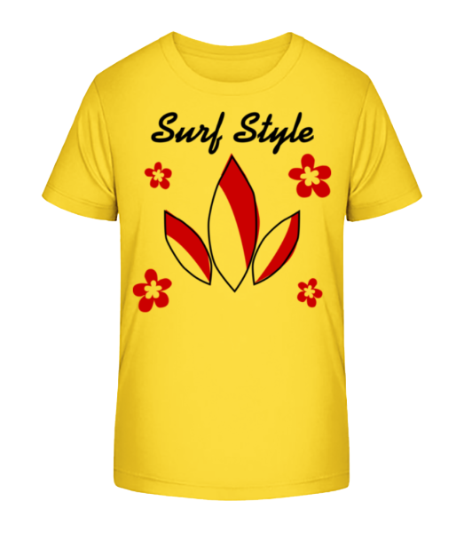 Surf Style - Camiseta ecológica para niños Stanley Stella - Amarillo - delante