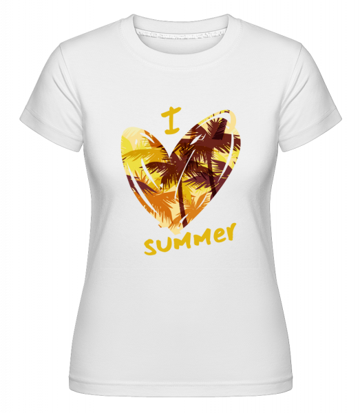 I Love Summer Heart - Shirtinator Frauen T-Shirt - Weiß - Vorn