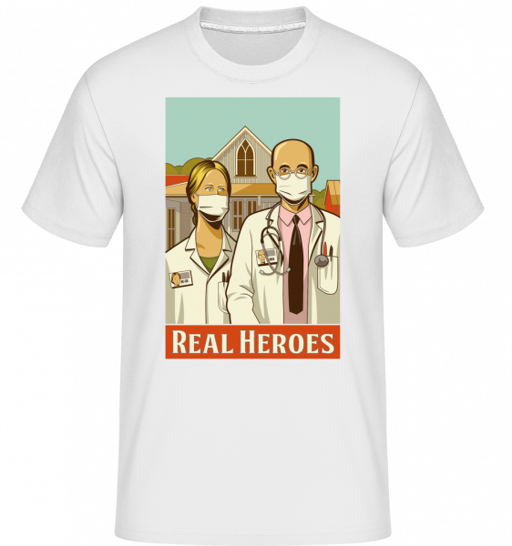 Real Heroes - Shirtinator Männer T-Shirt - Weiß - Vorn