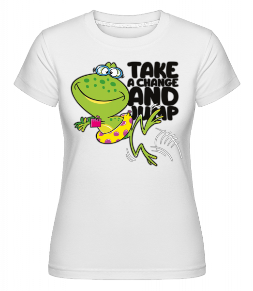 Frog Jump - Shirtinator Frauen T-Shirt - Weiß - Vorn