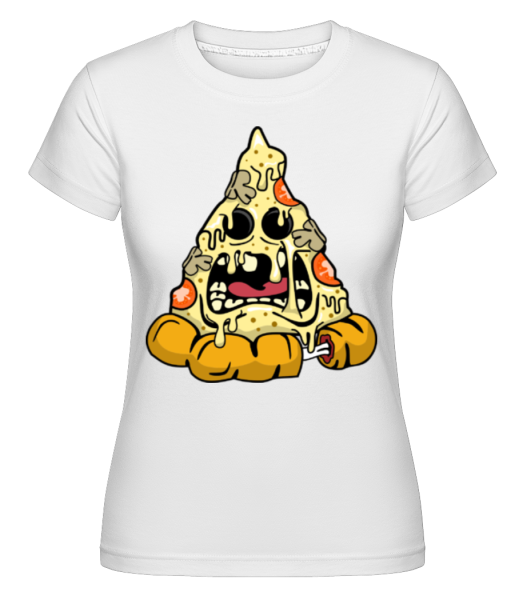 Pizza Monster Pyramid -  Shirtinator Women's T-Shirt - White - imagedescription.FrontImage
