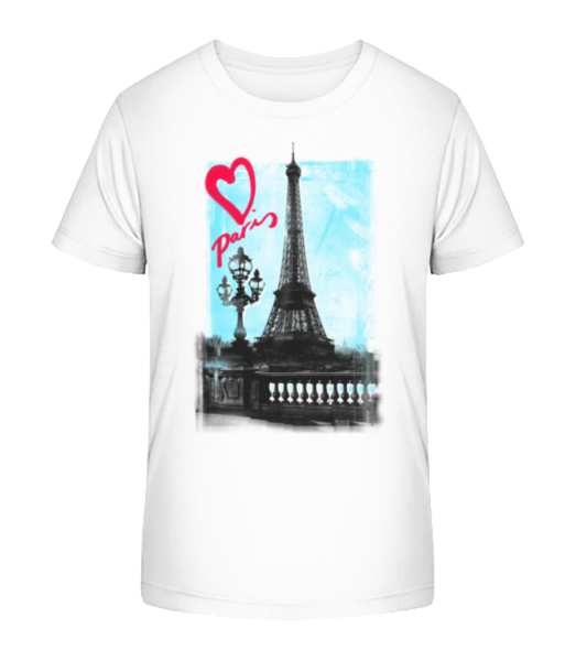 Paris love - Camiseta ecológica para niños Stanley Stella - Blanco - delante