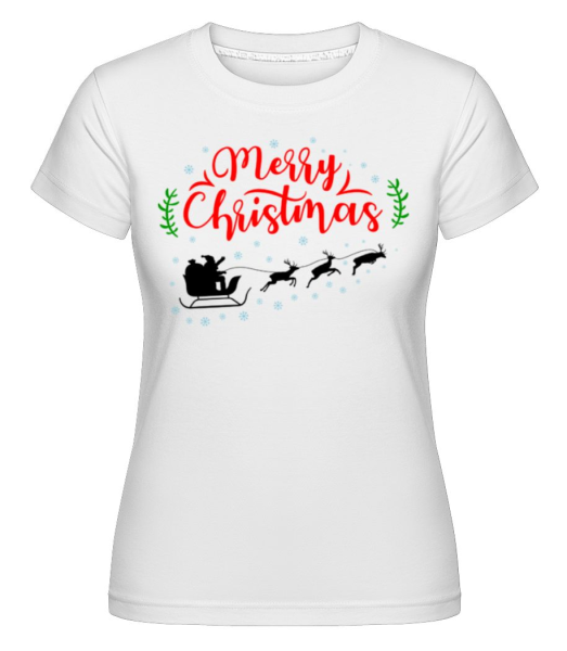 Merry Christmas - Shirtinator Frauen T-Shirt - Weiß - Vorne