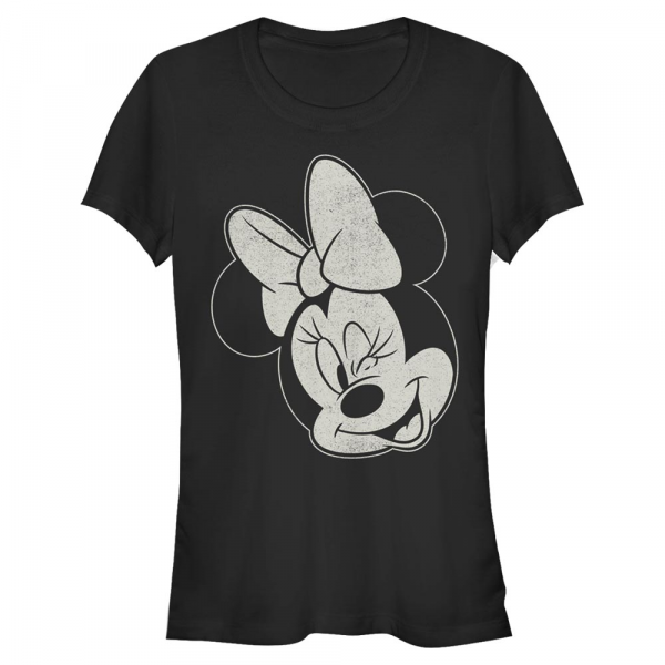 Disney Classics - Ratón Miguelito Miguelín - Minnie Mouse Minnie Wink - Mujeres Camiseta - Negro - delante