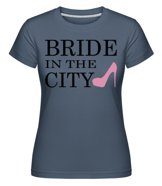 Bride In The City - Camiseta Shirtinator para mujer - Vaquero - delante