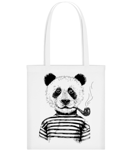 Hipster Panda - Bolsa de tela - Blanco - delante