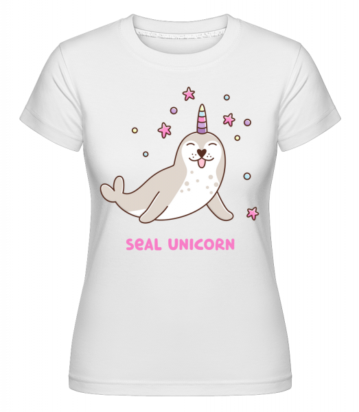 Seal Unicorn - Shirtinator Frauen T-Shirt - Weiß - Vorn