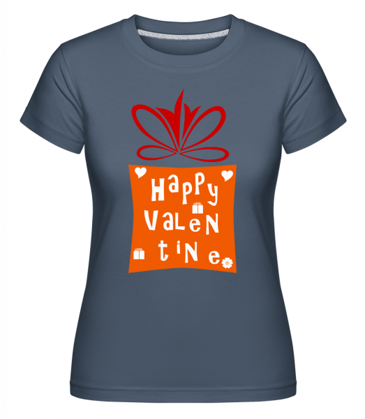 Happy Valentine - Shirtinator Frauen T-Shirt - Denim - Vorn