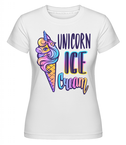 Unicorn Ice Cream - Shirtinator Frauen T-Shirt - Weiß - Vorn