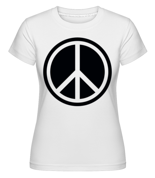 Peace Symbol -  Shirtinator Women's T-Shirt - White - imagedescription.FrontImage
