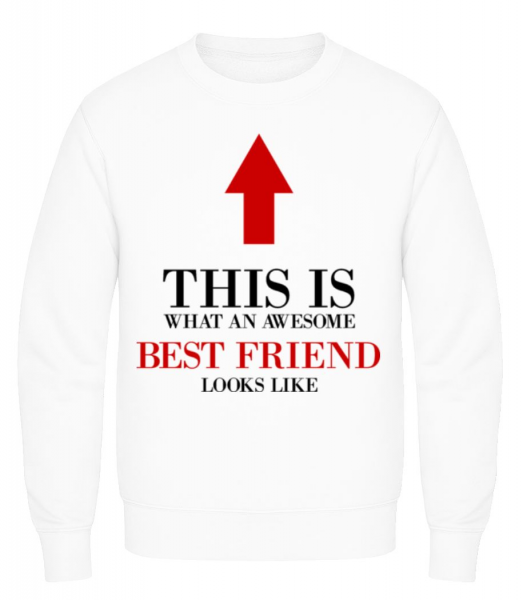 Awesome Best Friend - Männer Pullover - Weiß - Vorne