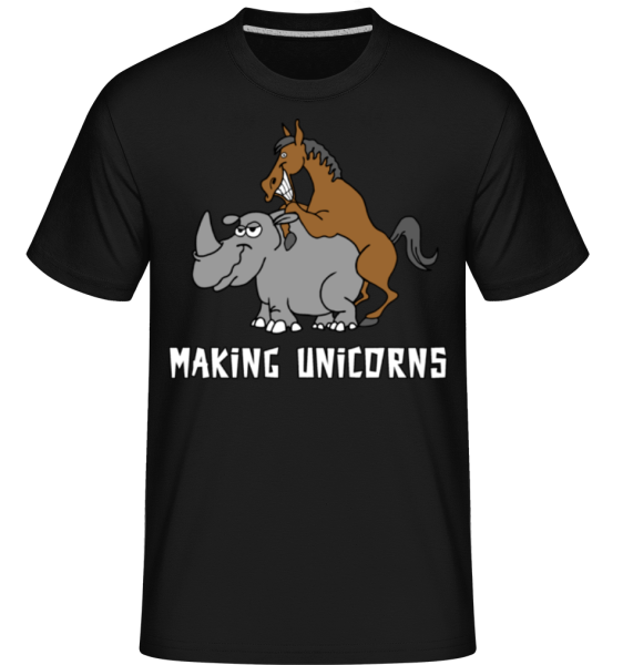 Making Unicorns -  Shirtinator Men's T-Shirt - Black - imagedescription.FrontImage