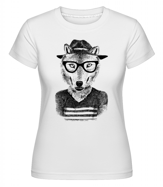 Hipster Fuchs - Shirtinator Frauen T-Shirt - Weiß - Vorn