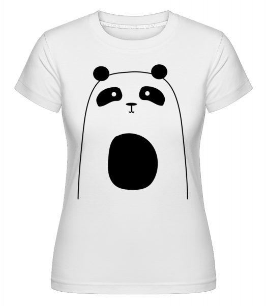 Putziger Panda - Shirtinator Frauen T-Shirt - Weiß - Vorn