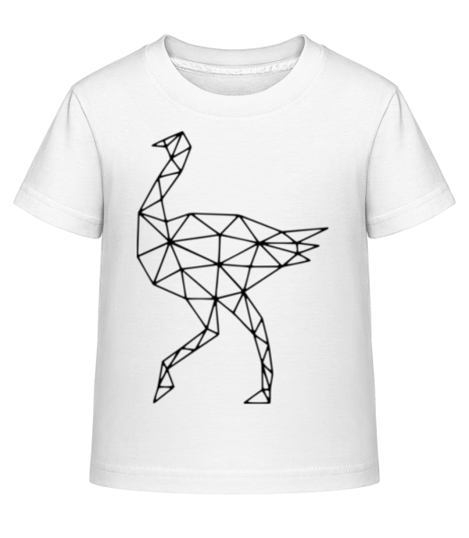 Polygon Ostrich - Camiseta Shirtinator para niños - Blanco - delante