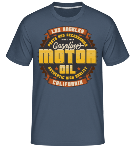 Motor Oil -  Shirtinator Men's T-Shirt - Denim - imagedescription.FrontImage