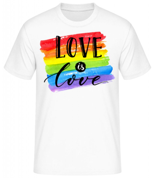 Love Is Love - Männer Basic T-Shirt - Weiß - Vorne