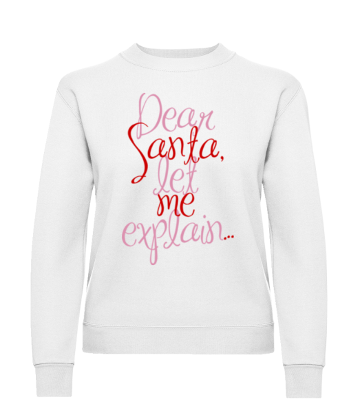 Dear Santa, Let Me Explain... - Jersey para mujer - Blanco - delante