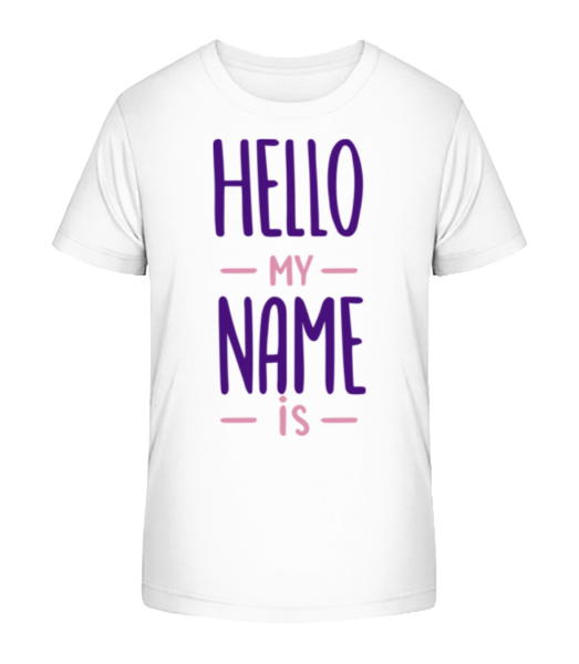 Hello My Name Is - Camiseta ecológica para niños Stanley Stella - Blanco - delante
