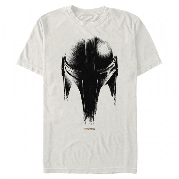 Star Wars - The Mandalorian - Mandalorian Sketch Helm - Hombres Camiseta - Crema - delante