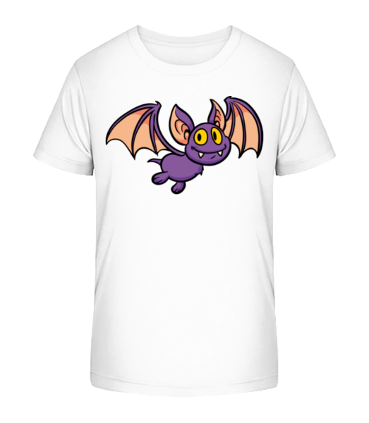 Cartoon Bat - Camiseta ecológica para niños Stanley Stella - Blanco - delante