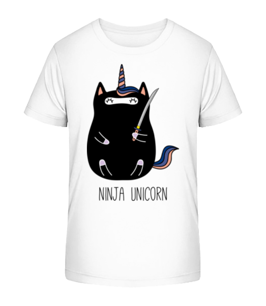 Ninja Unicorn - Camiseta ecológica para niños Stanley Stella - Blanco - delante