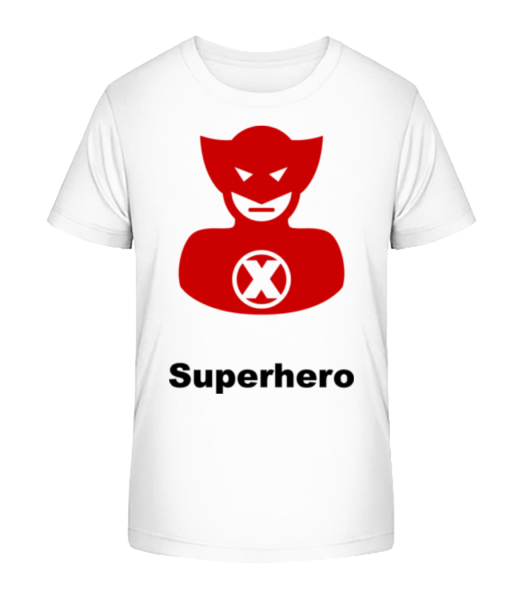 Superhero Icon Red - Camiseta ecológica para niños Stanley Stella - Blanco - delante