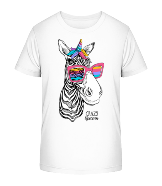 Crazy Unicorn - Camiseta ecológica para niños Stanley Stella - Blanco - delante