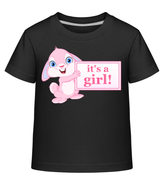 It's A Girl Rabbit - Camiseta Shirtinator para niños - Negro - delante