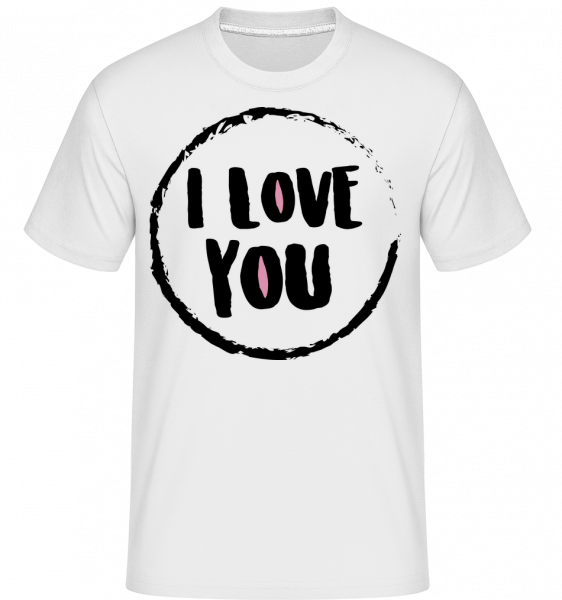 I Love You - Shirtinator Männer T-Shirt - Weiß - Vorn