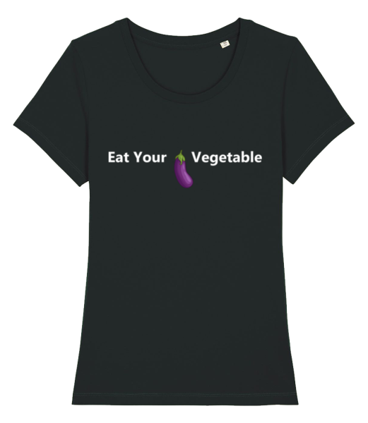Eat Your Vegetable - Camiseta ecológica para mujer Stanley Stella - Negro - delante