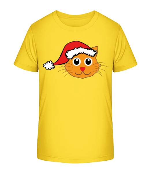 Santa Cat - Camiseta ecológica para niños Stanley Stella - Amarillo - delante