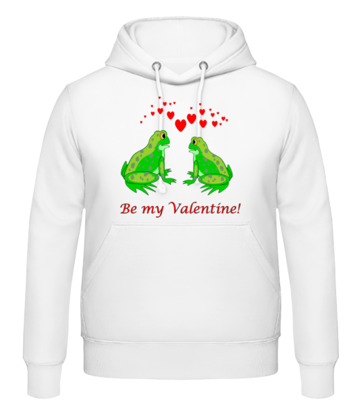 Frogs Be My Valentine - Sudadera con capucha para hombre - Blanco - delante