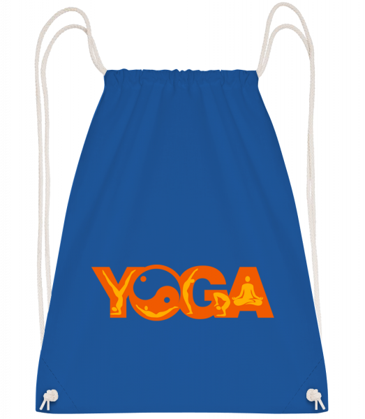 Yoga Sign Orange - Turnbeutel - Royalblau - Vorn