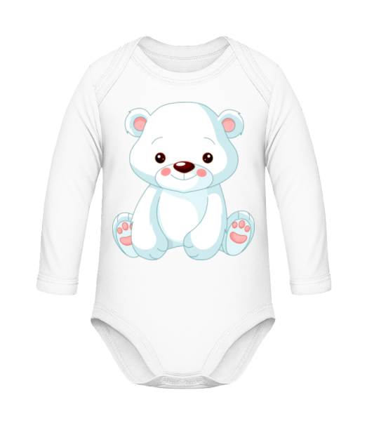 Sweet Polar Bear - Body ecológico de manga larga para bebés - Blanco - delante