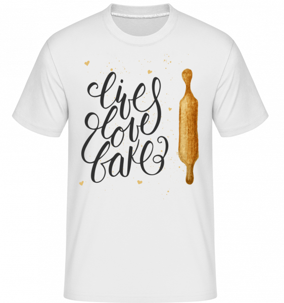 Live Love Bake - Shirtinator Männer T-Shirt - Weiß - Vorn