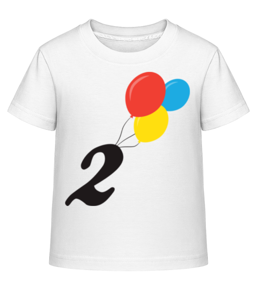 Anniversary 2 Balloons - Camiseta Shirtinator para niños - Blanco - delante