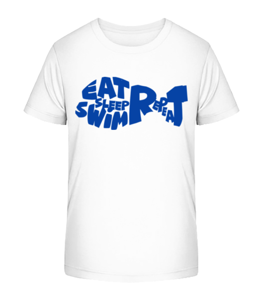 Eat Sleep Swim - Camiseta ecológica para niños Stanley Stella - Blanco - delante