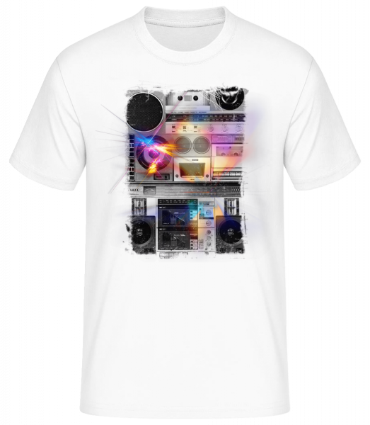 Ghettoblaster - Basic T-Shirt - Weiß - Vorn
