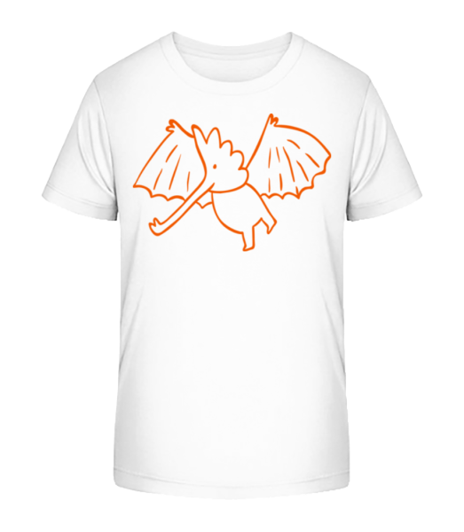 Dinosaur Kids Orange - Camiseta ecológica para niños Stanley Stella - Blanco - delante