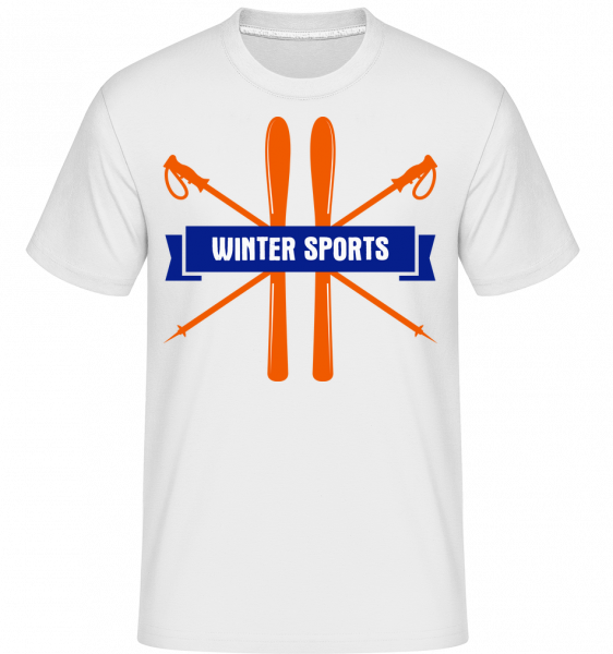 Winter Sports Sign - Shirtinator Männer T-Shirt - Weiß - Vorn