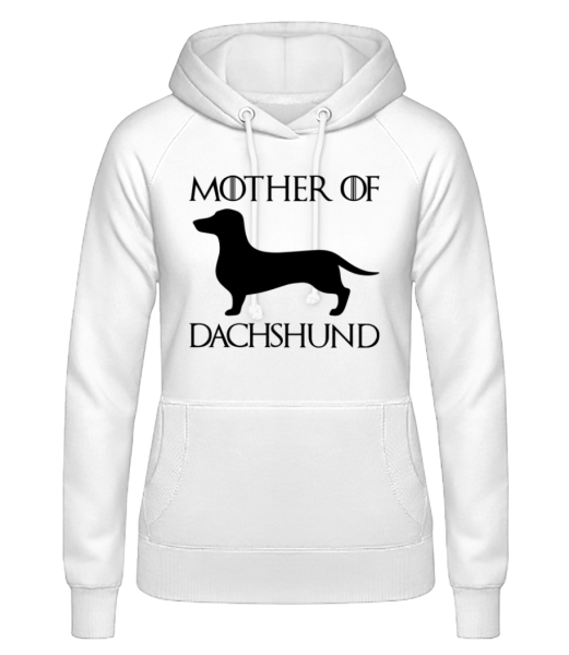 Mother Of Dachshund - Sudadera con capucha para mujer - Blanco - delante