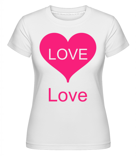 Love Heart - Shirtinator Frauen T-Shirt - Weiß - Vorn