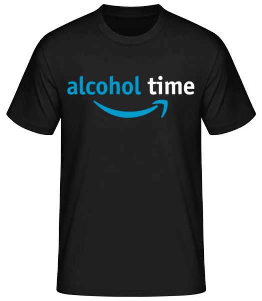 Alcohol Time - Camiseta básica para hombre - Negro - delante
