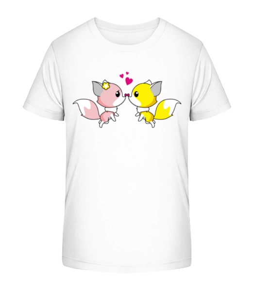 Fox Love - Camiseta ecológica para niños Stanley Stella - Blanco - delante
