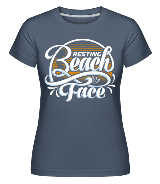 Resting Beach Face -  Shirtinator Women's T-Shirt - Denim - imagedescription.FrontImage